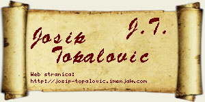Josip Topalović vizit kartica